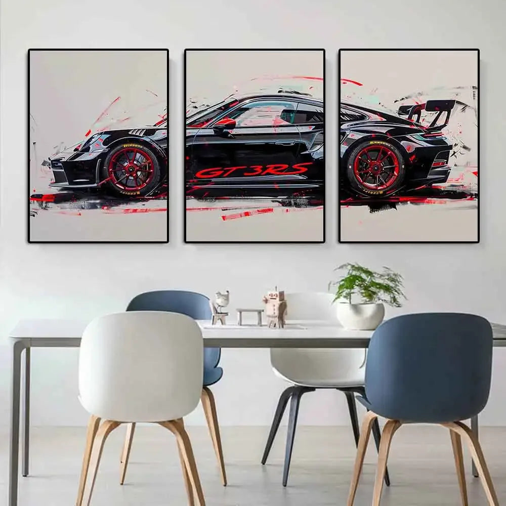DecorBites™ GT3 RS Sports Car Canvas Wall Art