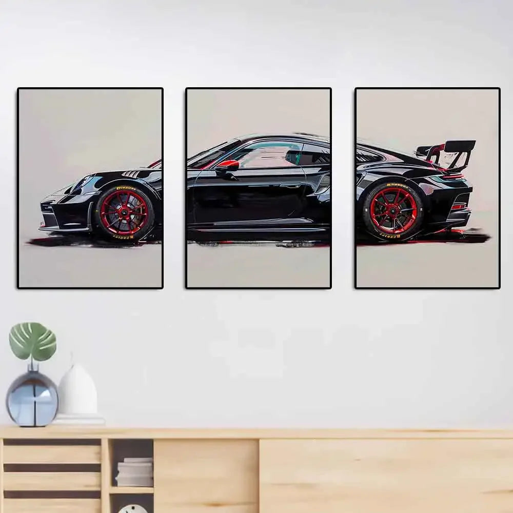 DecorBites™ GT3 RS Sports Car Canvas Wall Art