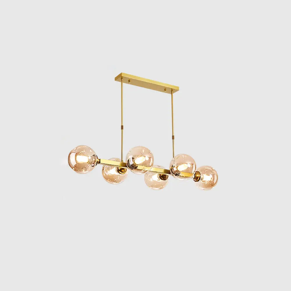DecorBites™ Hand-Blown Glass Island Pendant Lamp for Restaurant - Modern Dimple Design