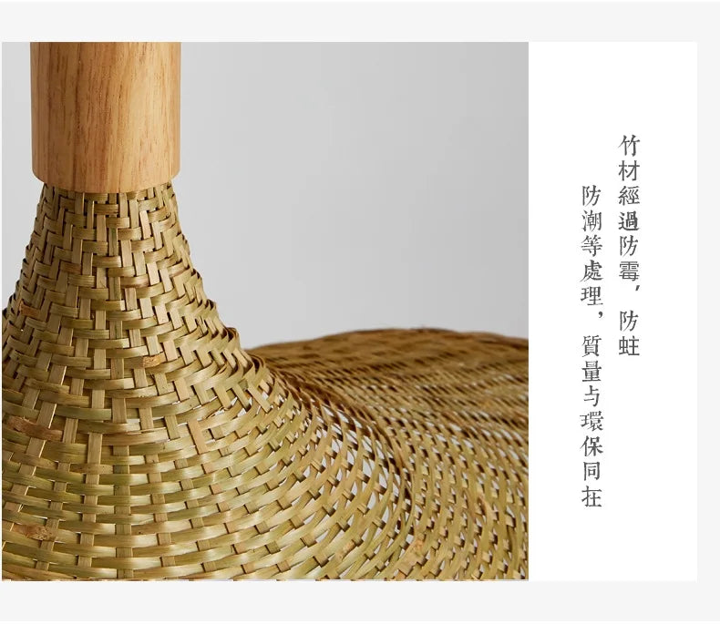 DecorBites™ Hand-Knit Bamboo Pendant Ceiling Light