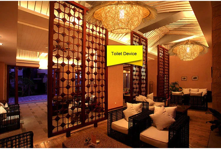 DecorBites™ Hand-Knit Bamboo Pendant Ceiling Light