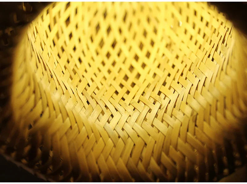 DecorBites™ Hand-Knit Bamboo Pendant Ceiling Light