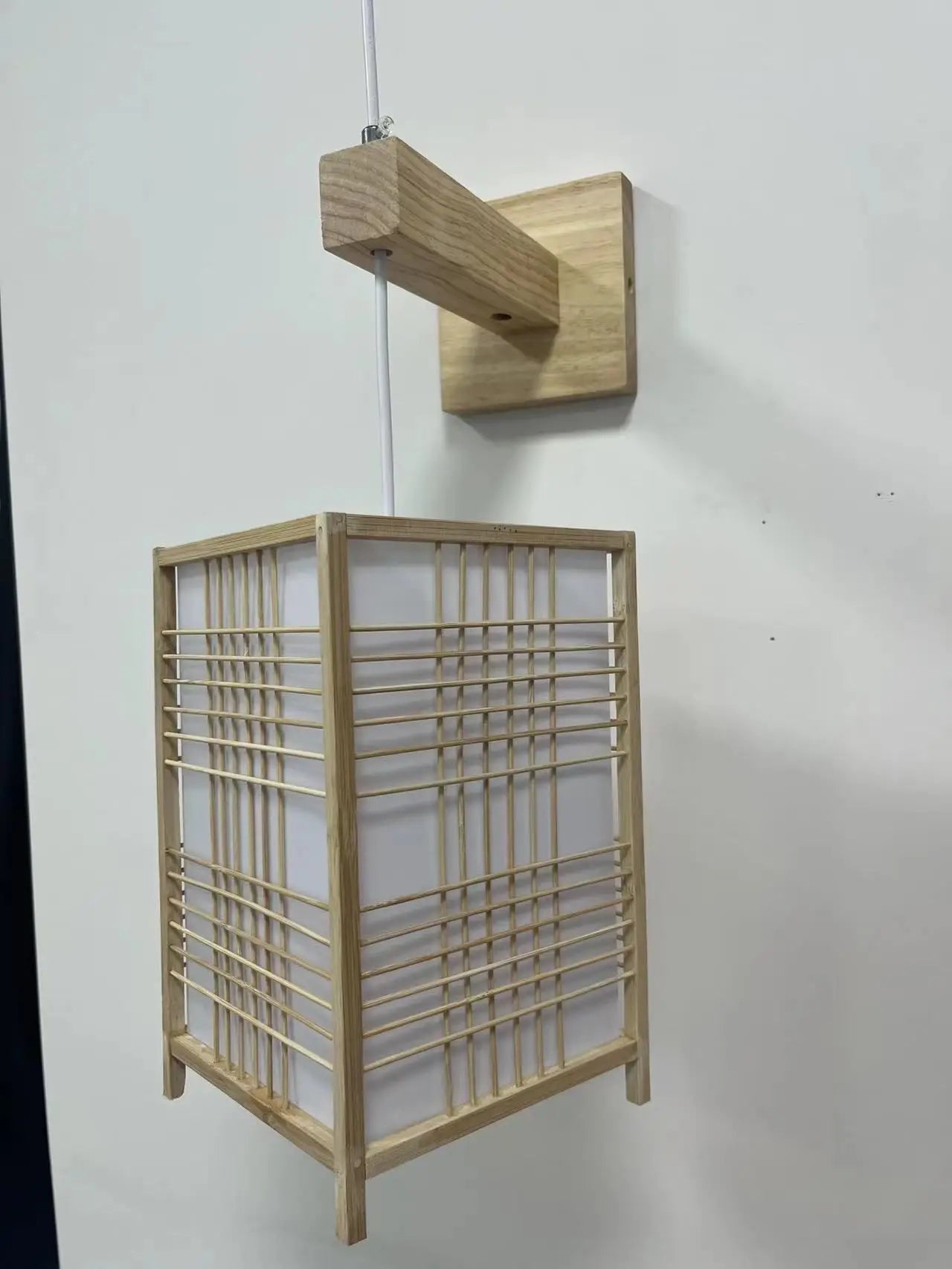DecorBites™ Hand-Knit Bamboo Pendant Ceiling Light