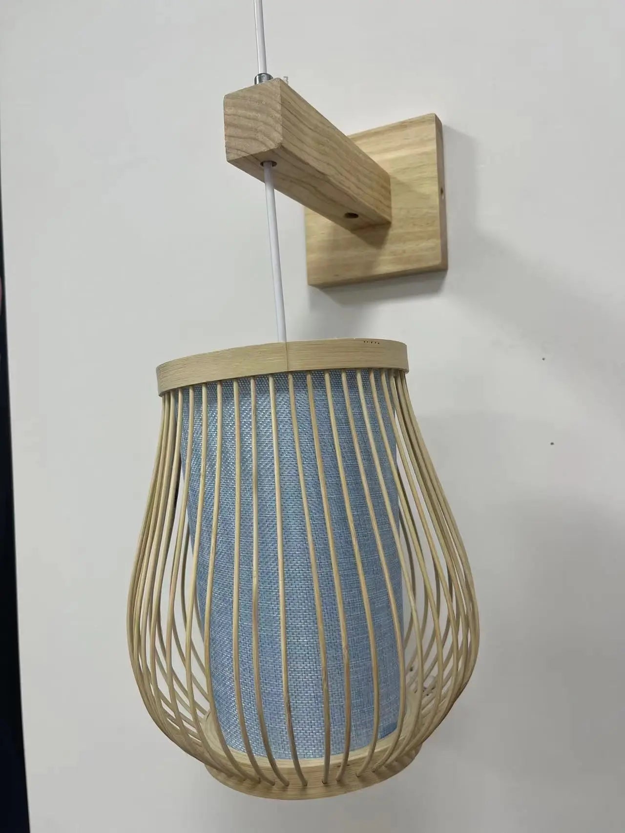 DecorBites™ Hand-Knit Bamboo Pendant Ceiling Light