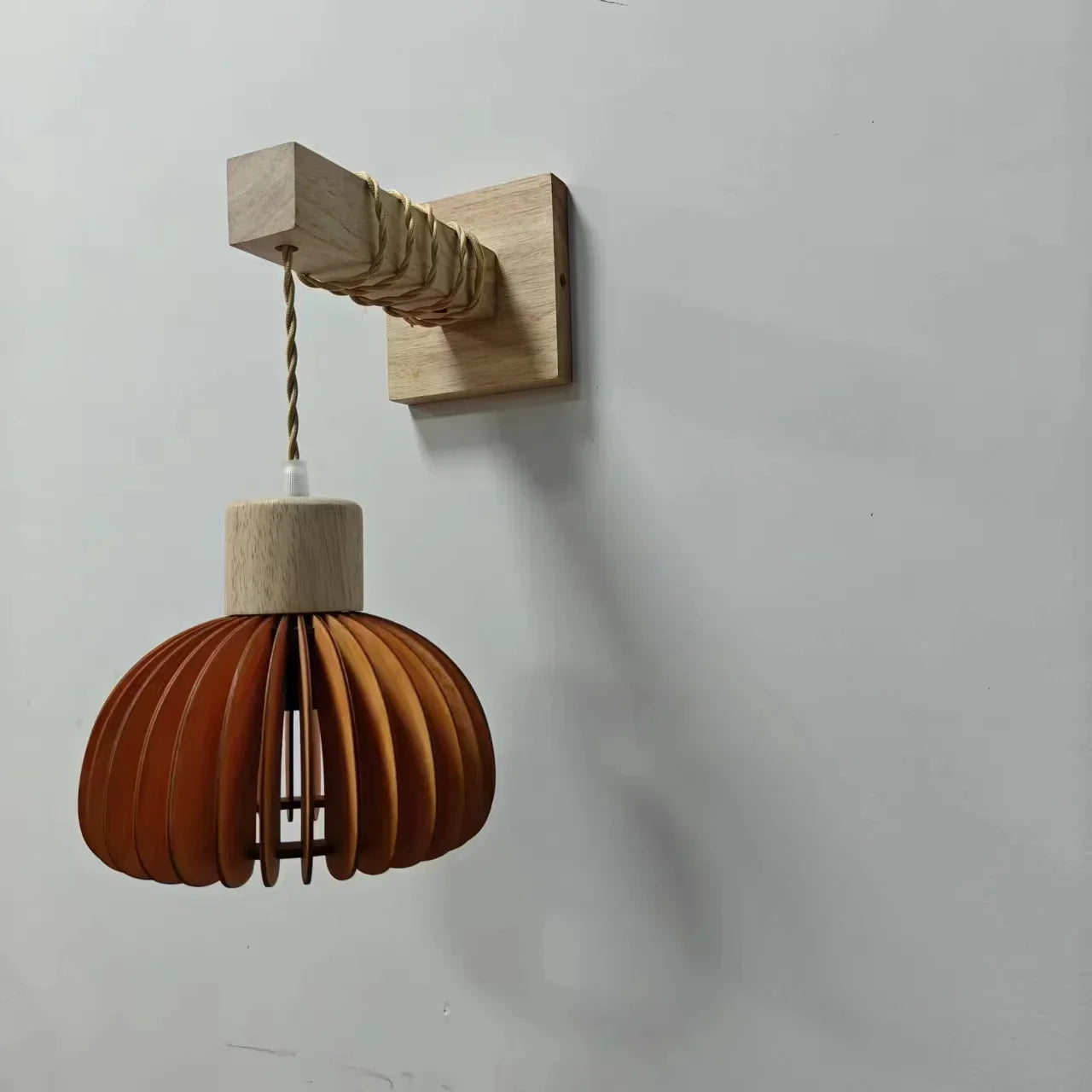 DecorBites™ Hand-Knit Bamboo Pendant Ceiling Light