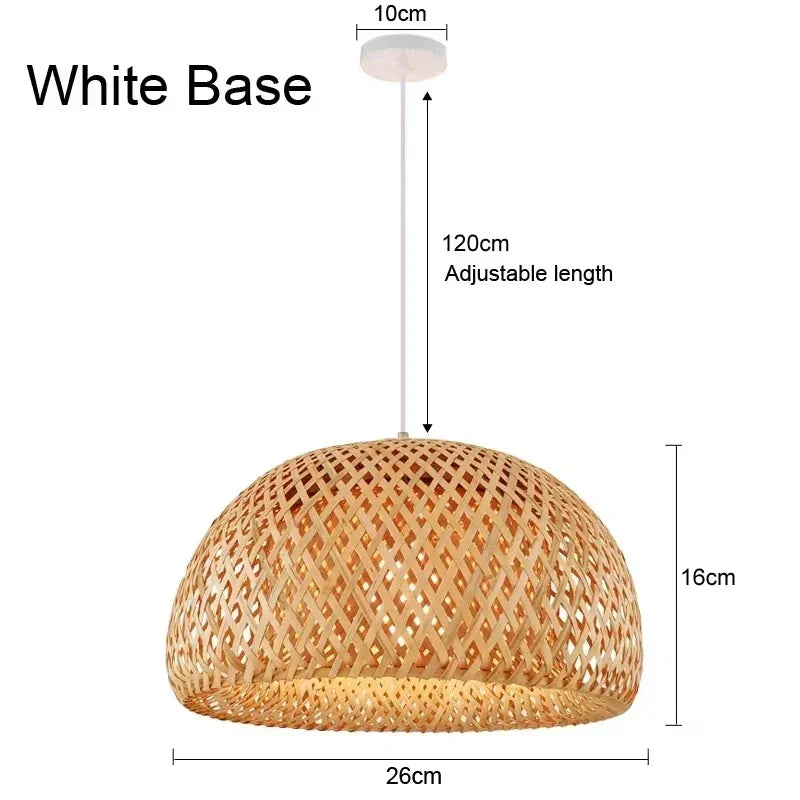 DecorBites™ Hand-Knit Bamboo Pendant Ceiling Light