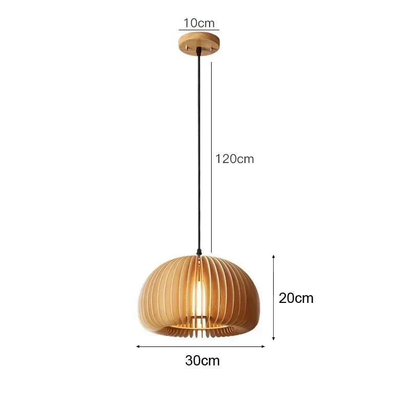 DecorBites™ Hand-Knit Bamboo Pendant Ceiling Light