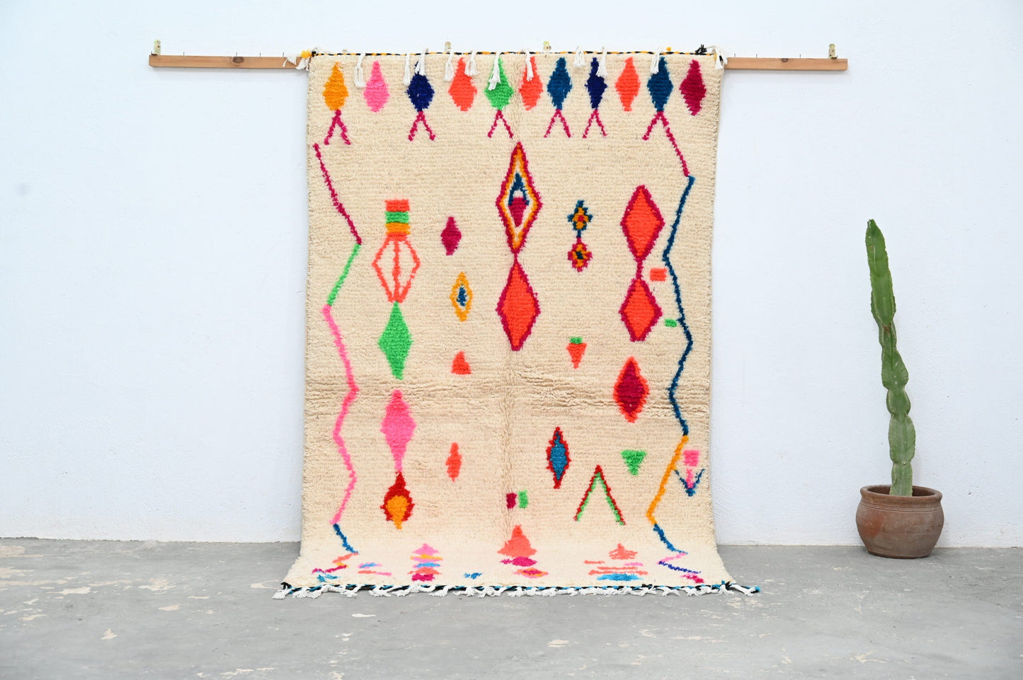 DecorBites™ Handcrafted Moroccan Azilal Rug - 246 x 146 cm