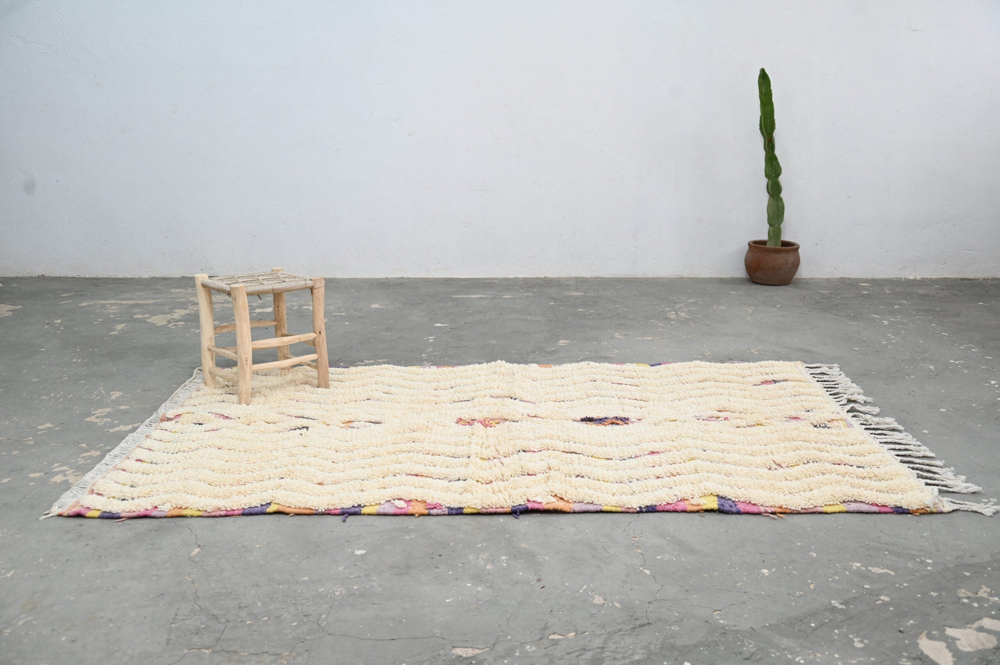 DecorBites™ Handmade Moroccan Azilal Rug, 223x133 cm