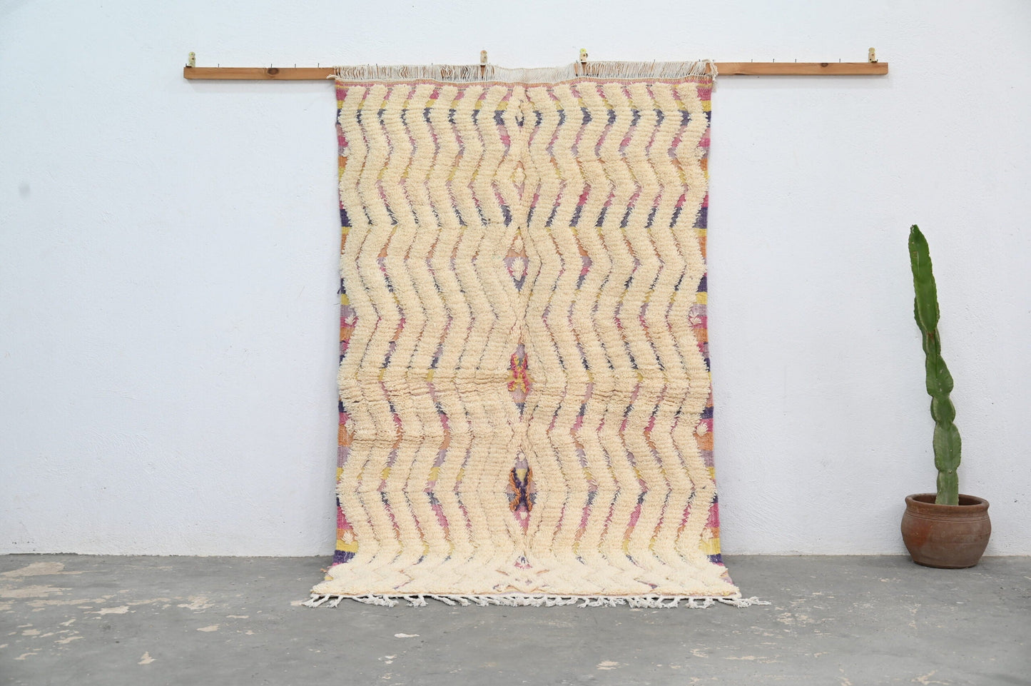 DecorBites™ Handmade Moroccan Azilal Rug, 223x133 cm
