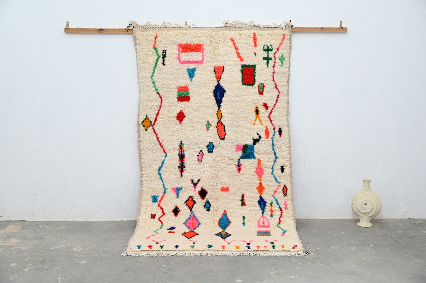 DecorBites™ Handmade Moroccan Azilal Rug - 247x141 cm