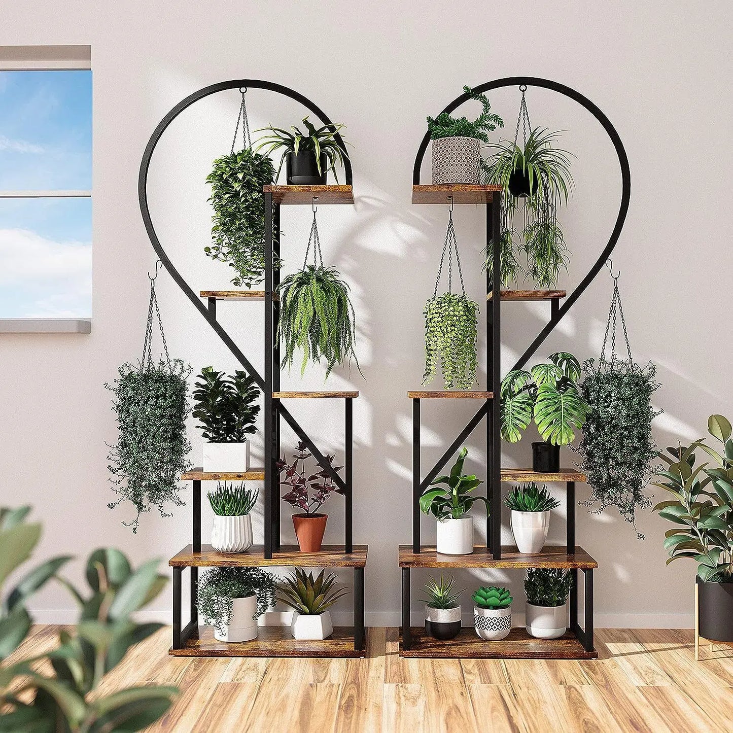 DecorBites™ Heart Shaped Plant Stand with Hooks