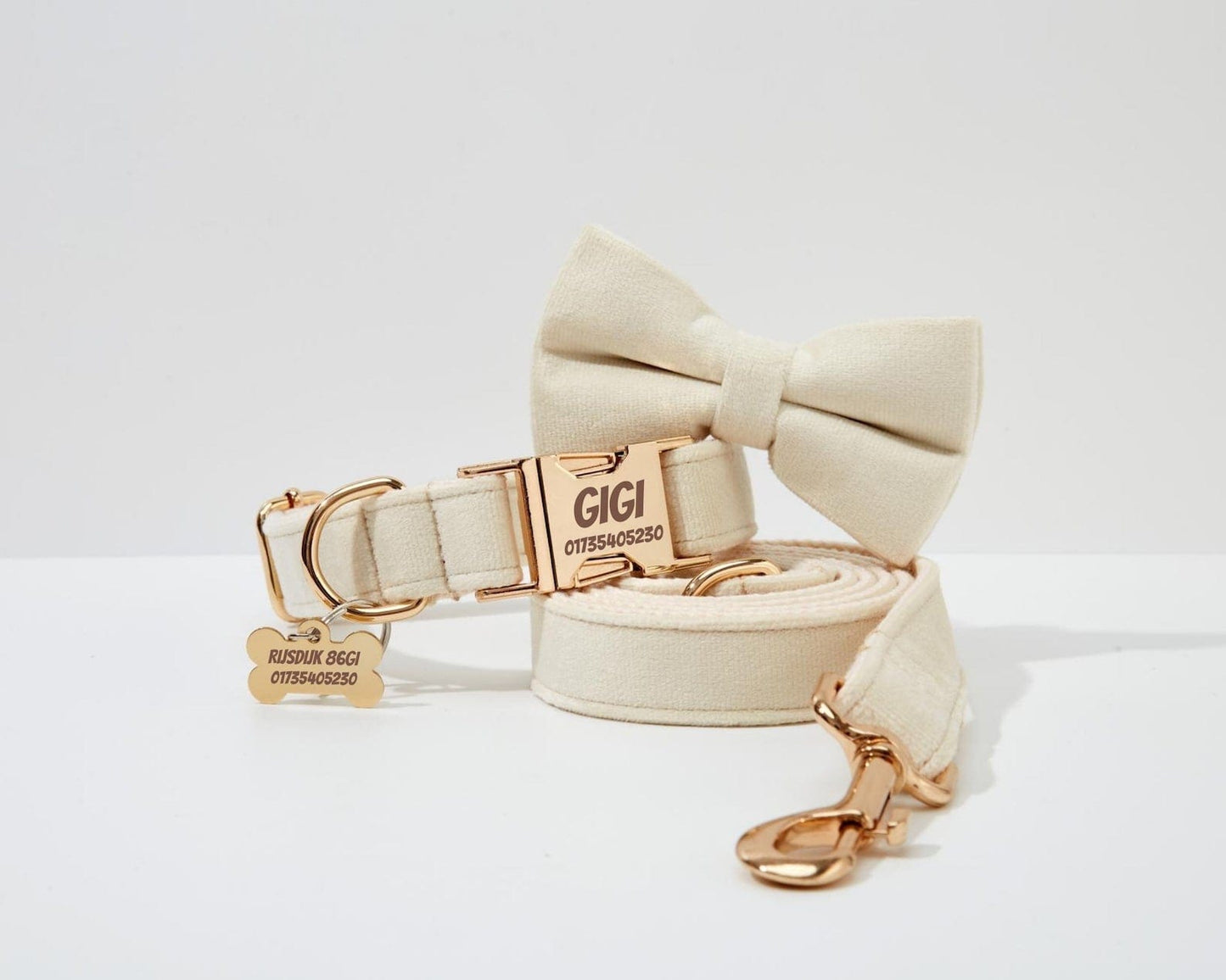 Milky White Velvet Set