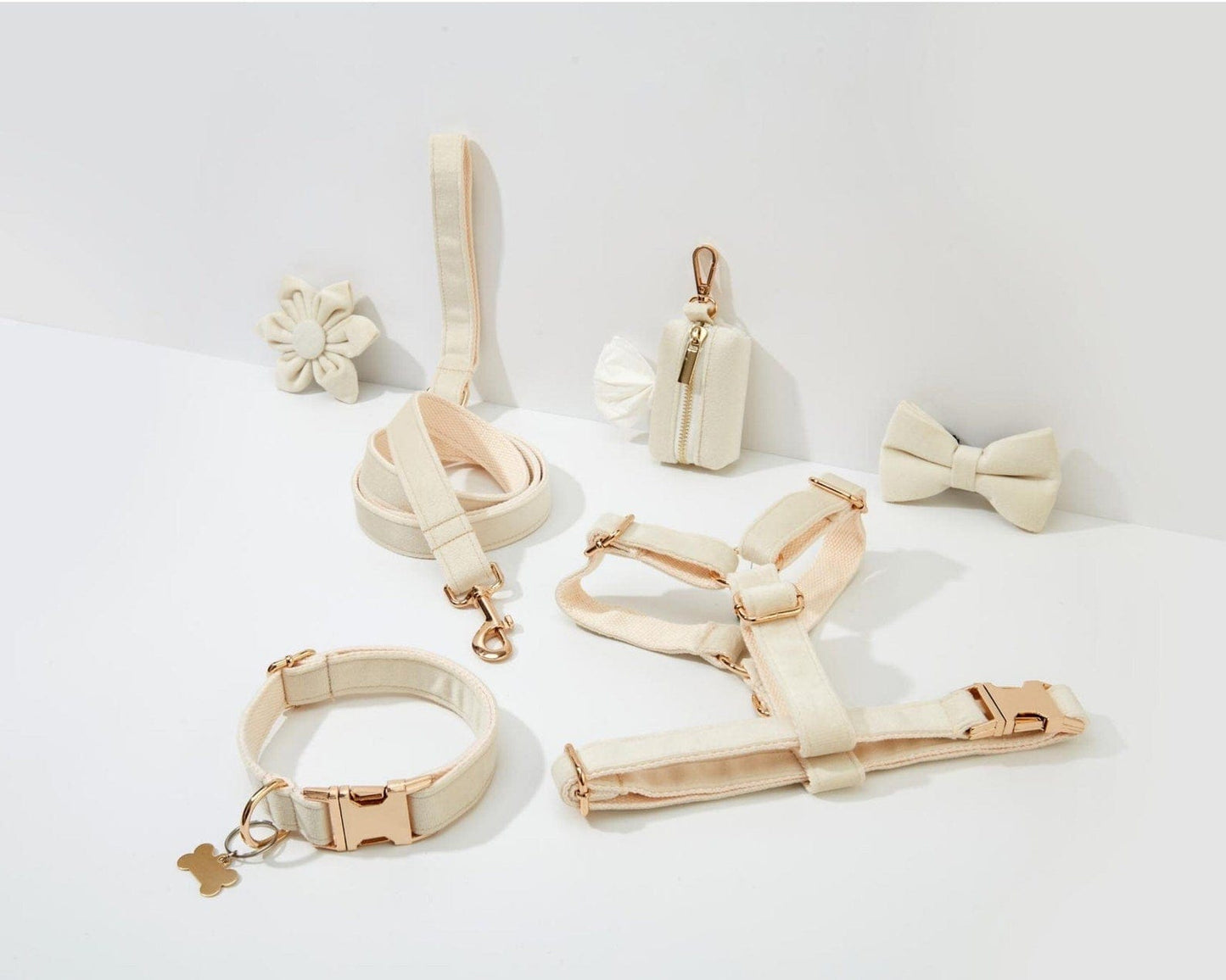 Milky White Velvet Set