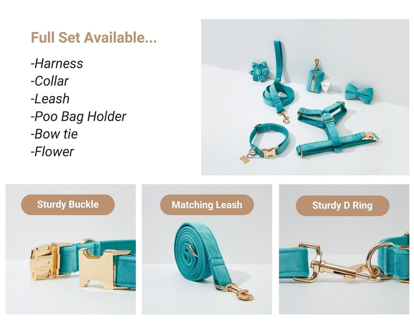 Turquoise Stone Velvet Set