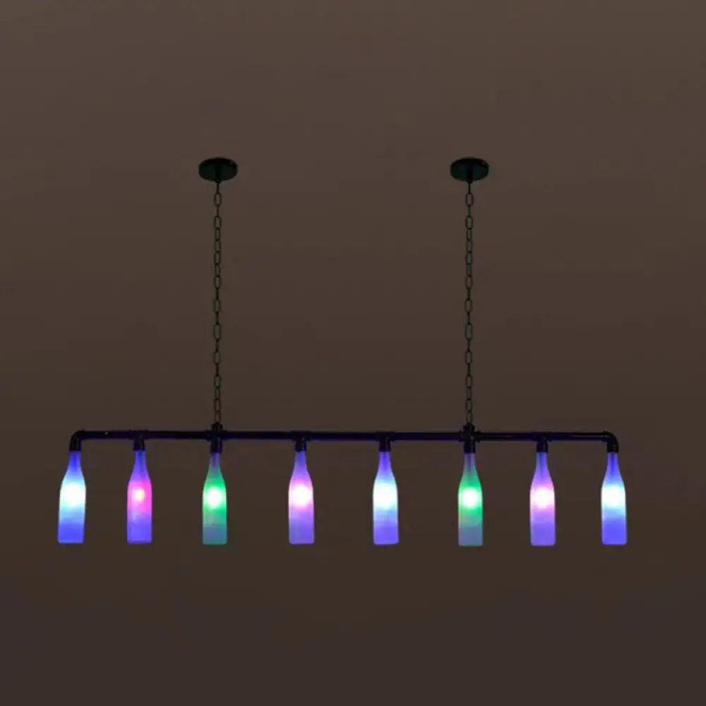 DecorBites™ Industrial Iron Pipe Wine Bottle Pendant Light - Multi-Color Island Lamps