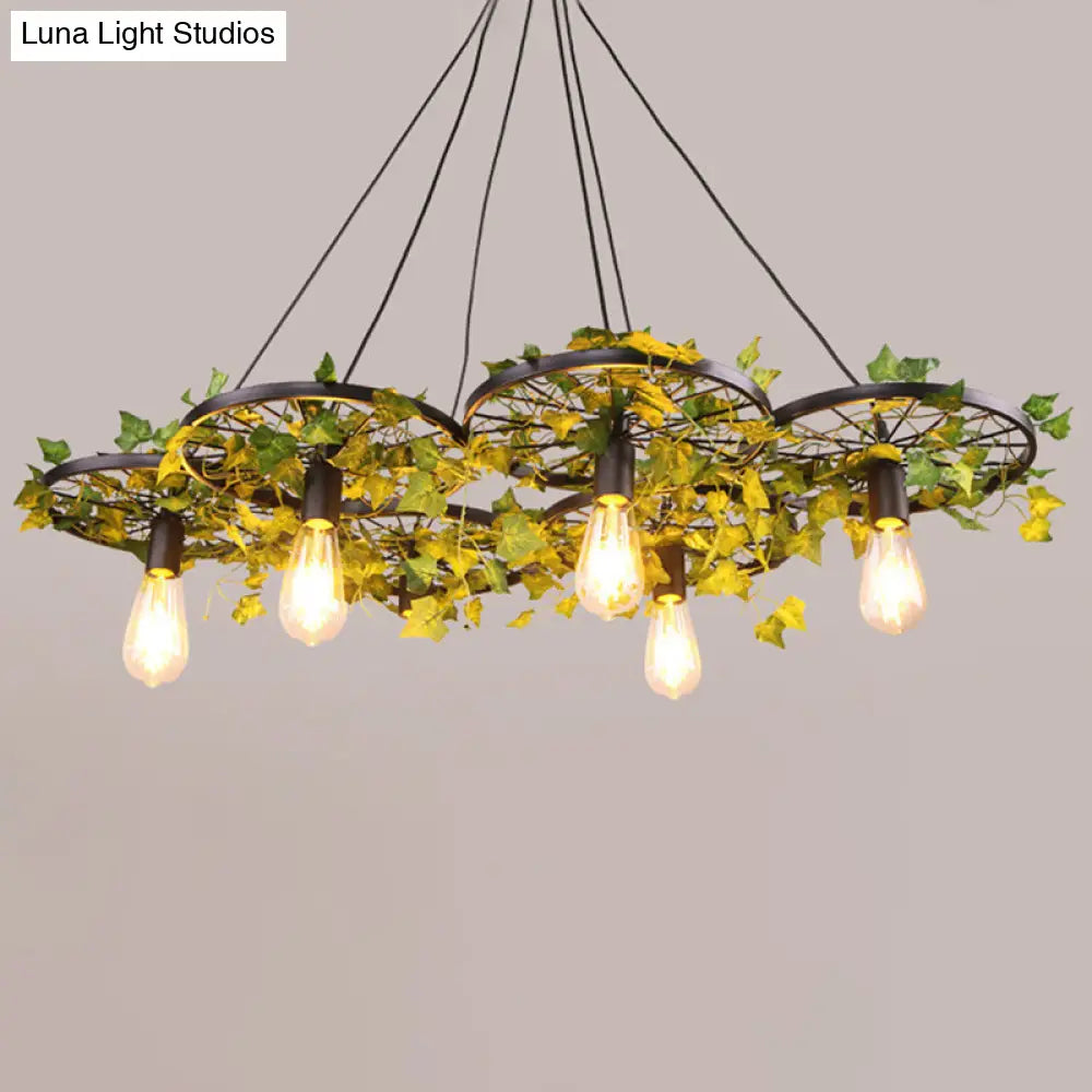 DecorBites™ Industrial Metal Island Pendant Light - Black Hanging Lamp
