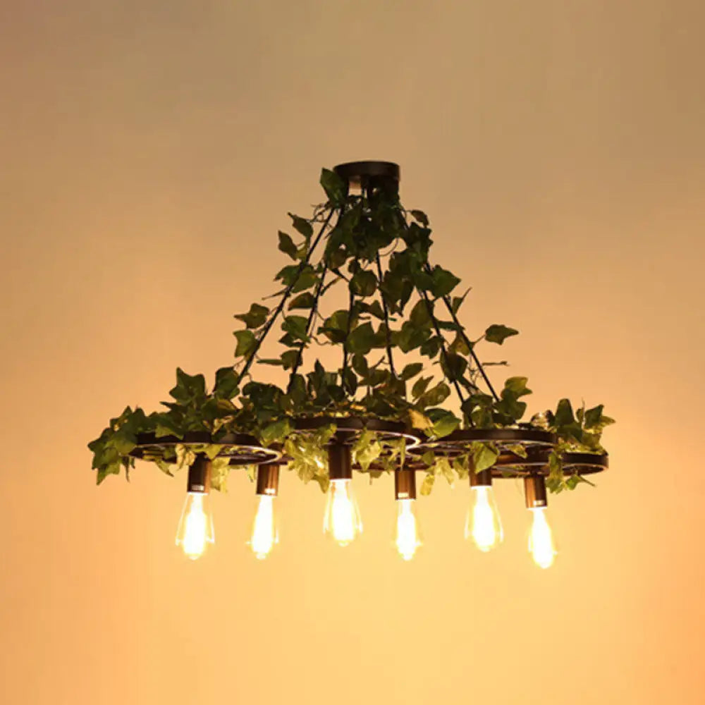 DecorBites™ Industrial Metal Island Pendant Light - Black Hanging Lamp
