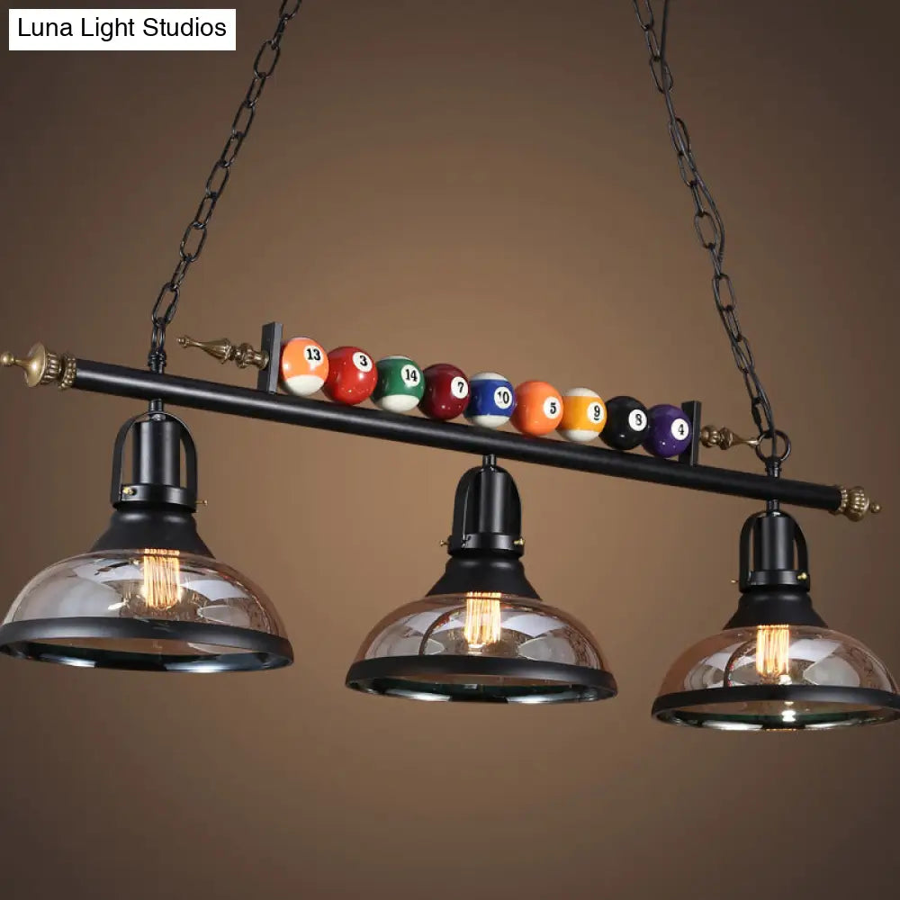 DecorBites™ Industrial Style Black Metal Billiard Light Pendant for Restaurant Island