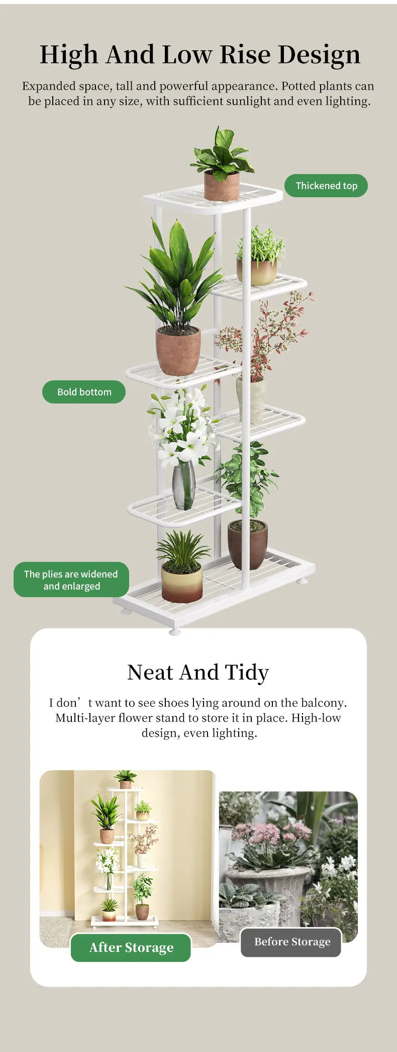 DecorBites™ Iron Plant Stand for Multiple Pots
