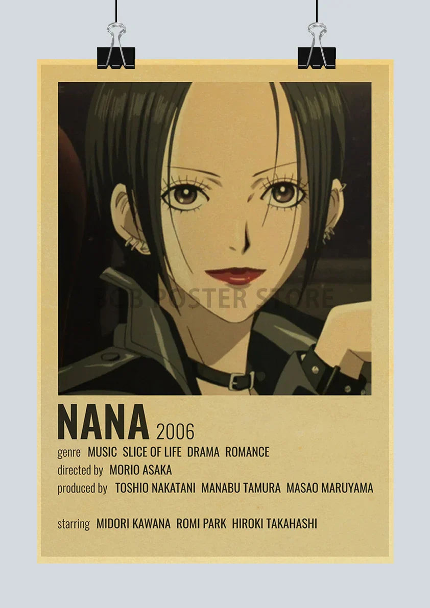 DecorBites™ "Japanese Anime NANA Retro Poster Set"