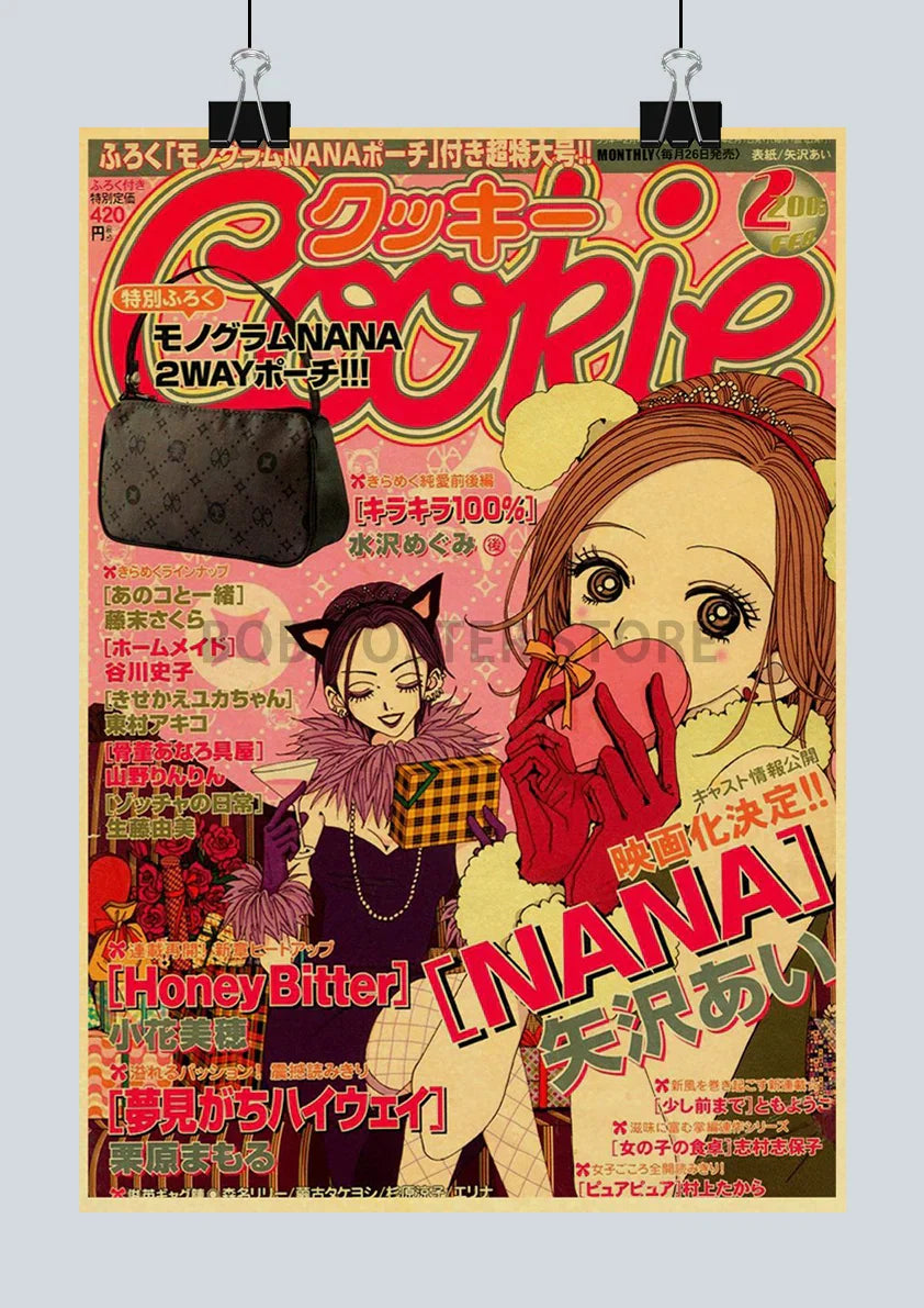 DecorBites™ "Japanese Anime NANA Retro Poster Set"