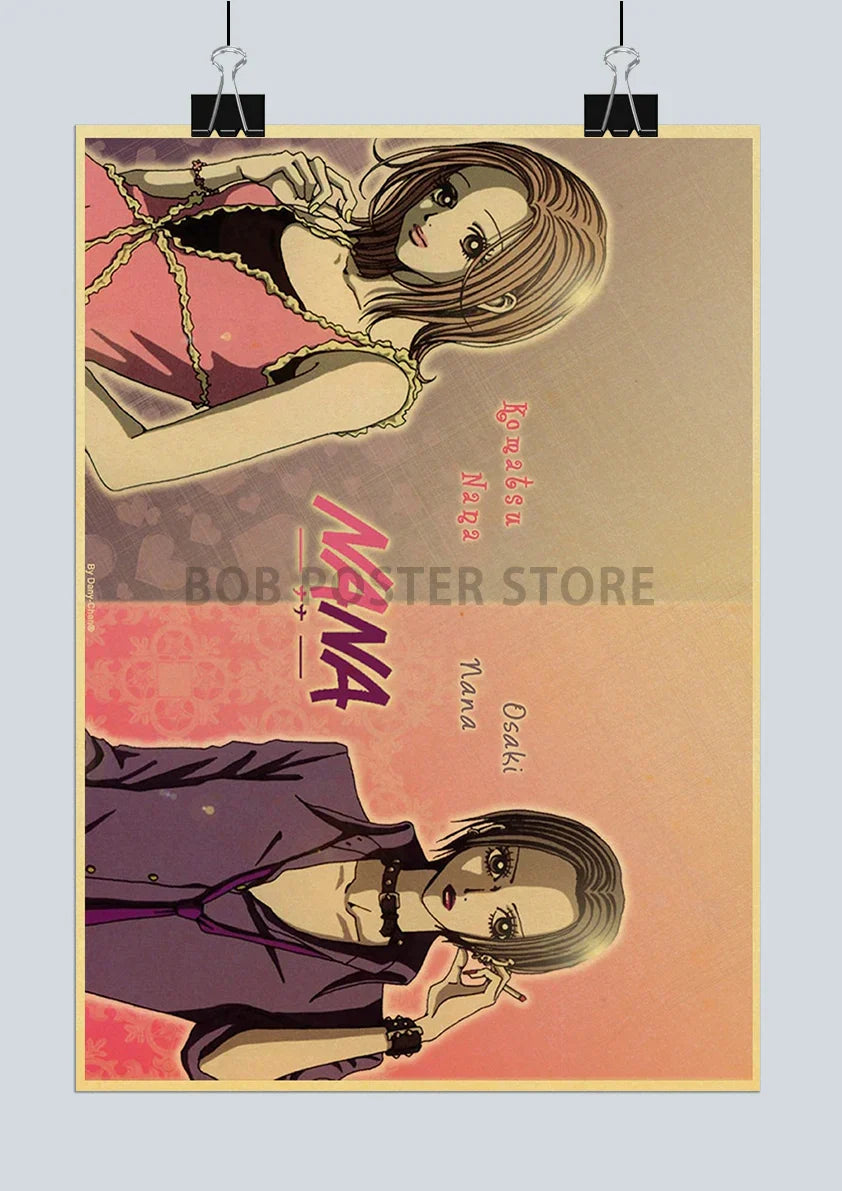 DecorBites™ "Japanese Anime NANA Retro Poster Set"