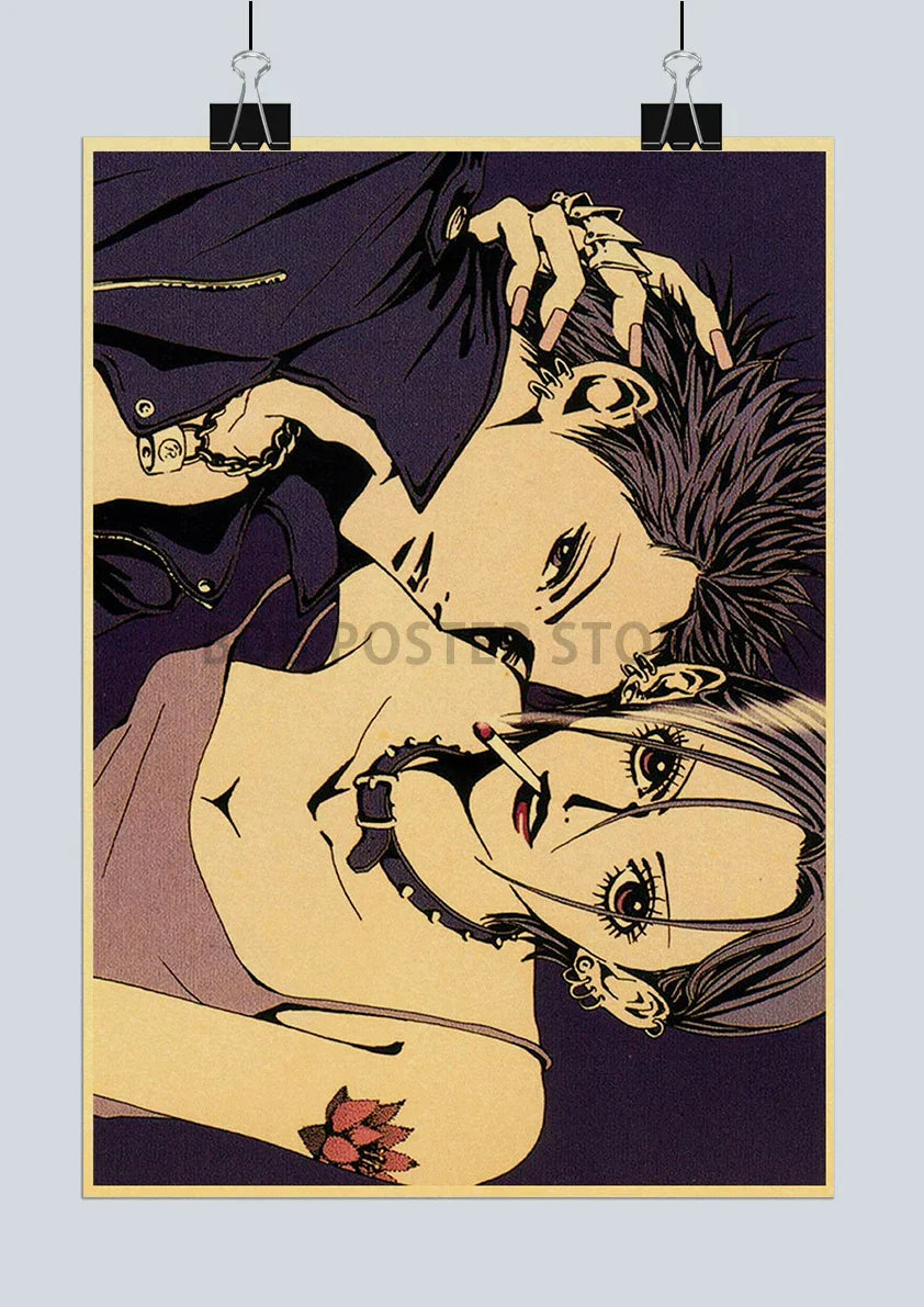 DecorBites™ "Japanese Anime NANA Retro Poster Set"