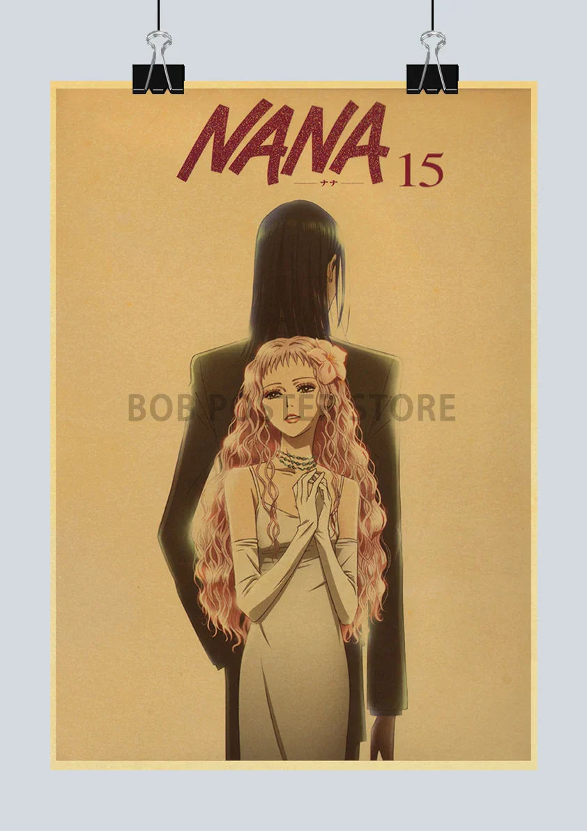 DecorBites™ "Japanese Anime NANA Retro Poster Set"