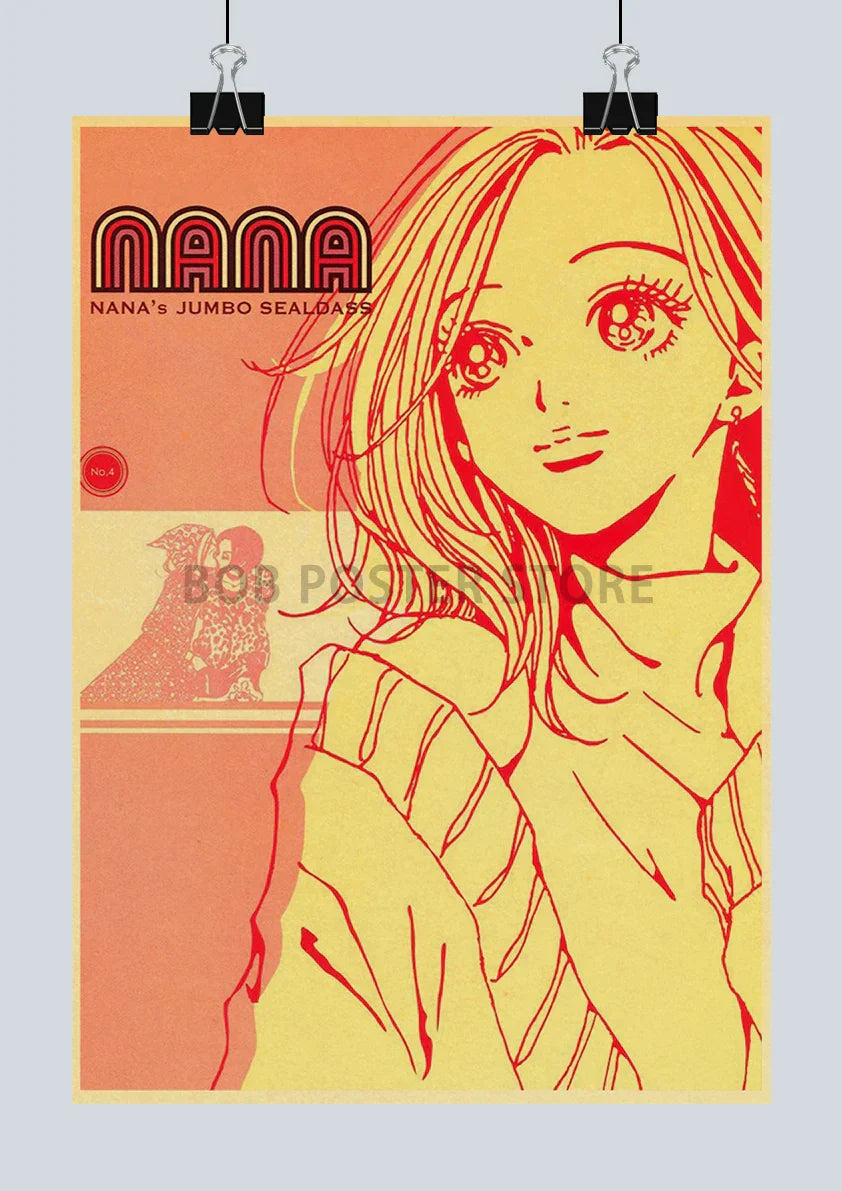 DecorBites™ "Japanese Anime NANA Retro Poster Set"