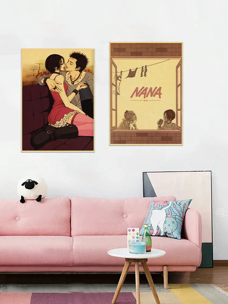 DecorBites™ "Japanese Anime NANA Retro Poster Set"