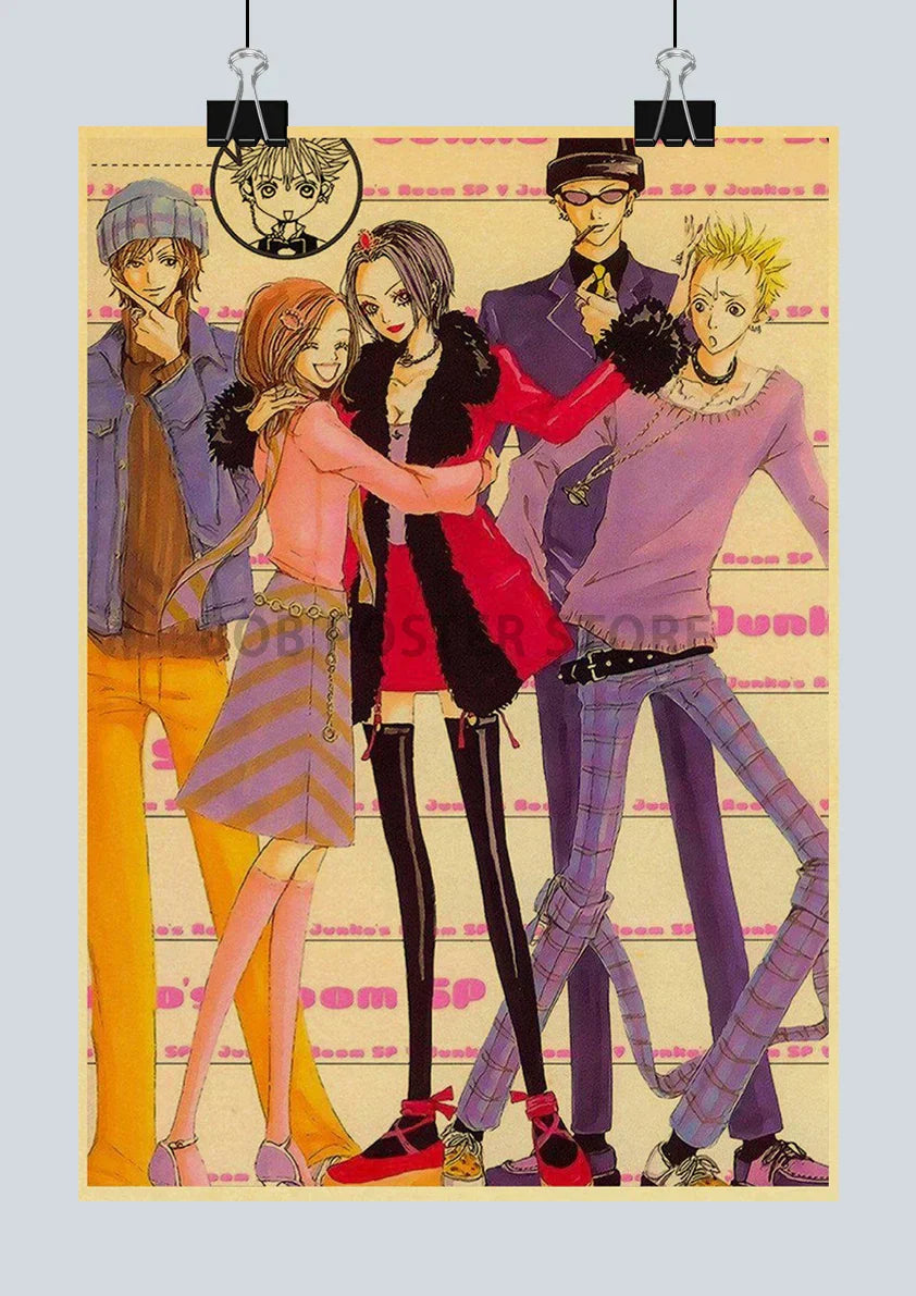 DecorBites™ "Japanese Anime NANA Retro Poster Set"