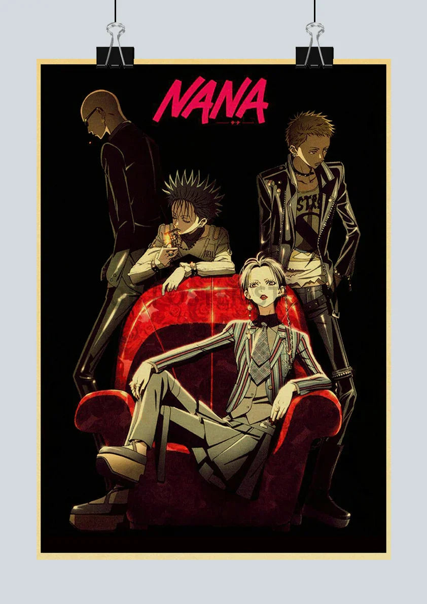 DecorBites™ "Japanese Anime NANA Retro Poster Set"