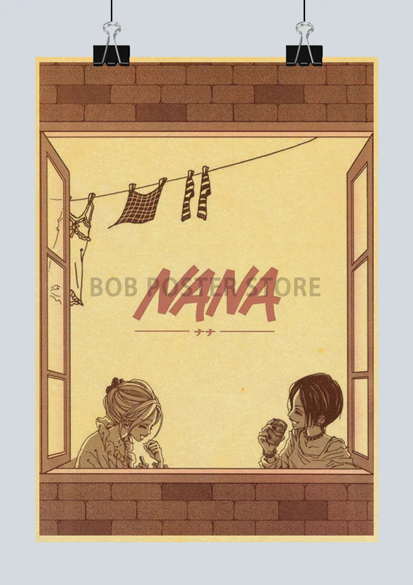 DecorBites™ "Japanese Anime NANA Retro Poster Set"