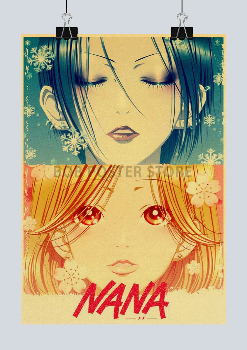 DecorBites™ "Japanese Anime NANA Retro Poster Set"