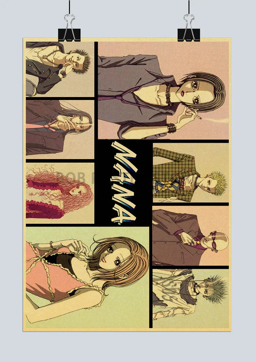 DecorBites™ "Japanese Anime NANA Retro Poster Set"