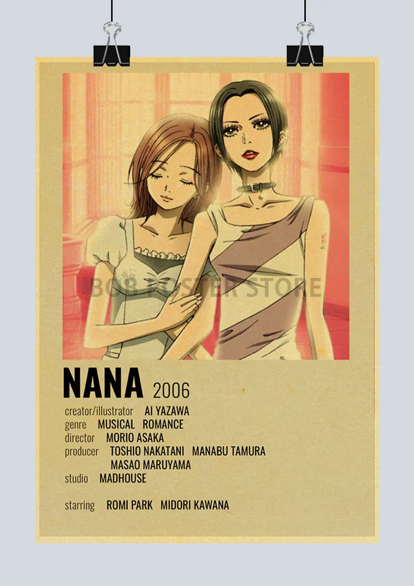 DecorBites™ "Japanese Anime NANA Retro Poster Set"