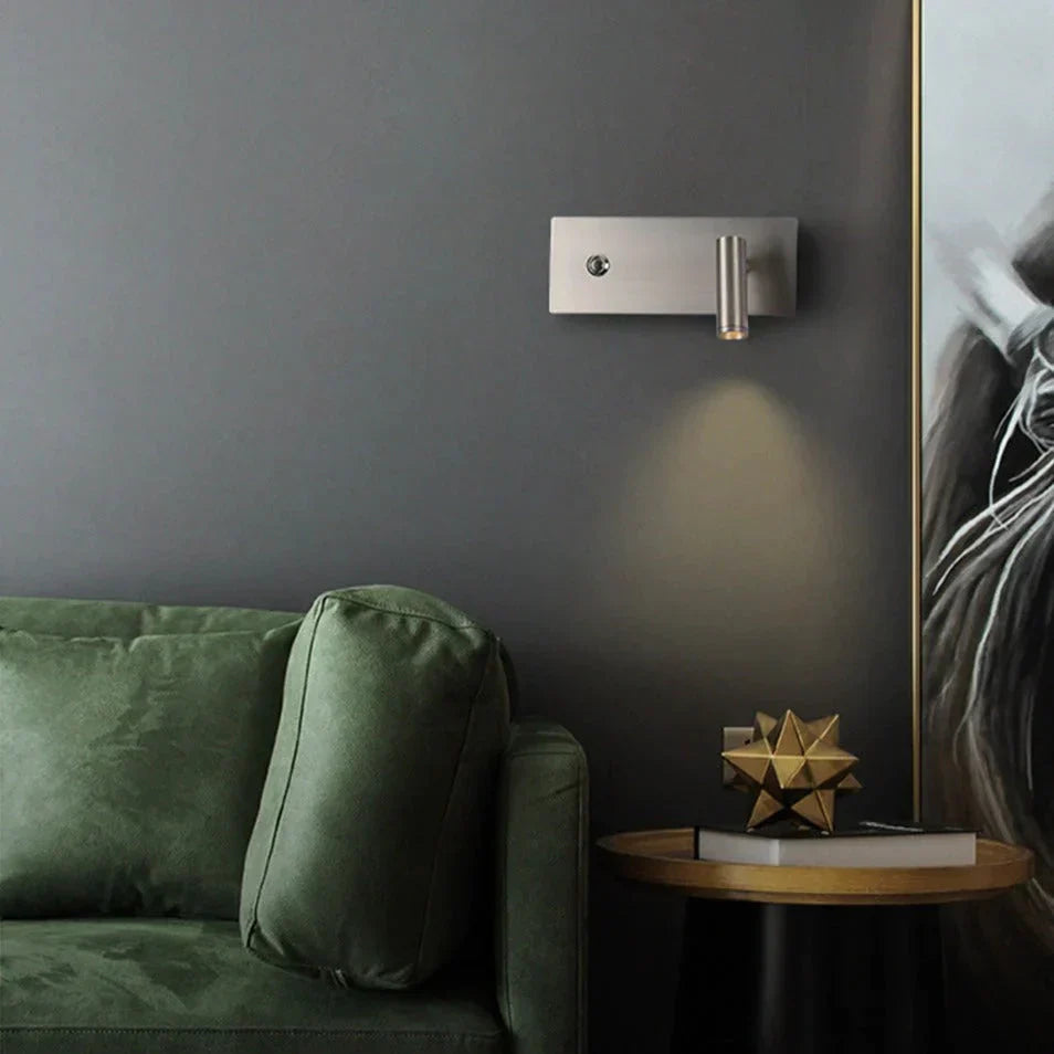 DecorBites™ Kane | Nickel LED Dimmable Reading Wall Light