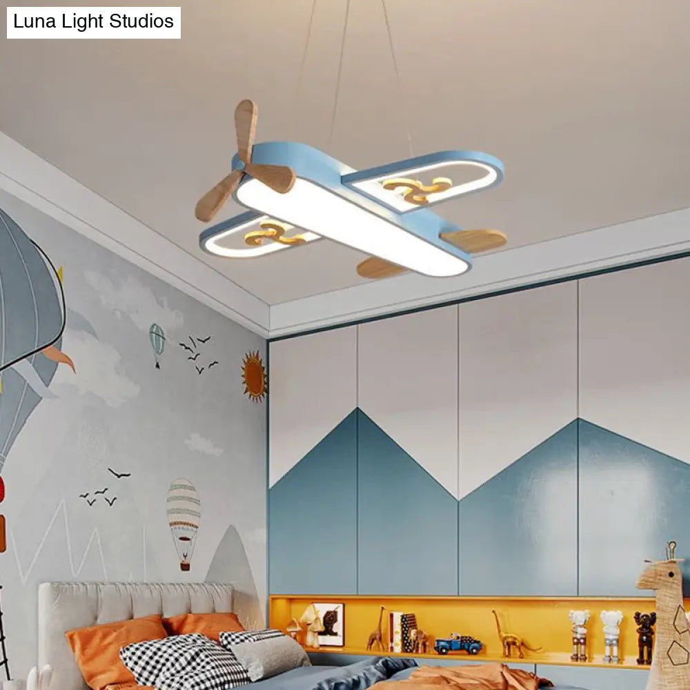 DecorBites™ Kids' Plane Acrylic Hanging Lamp LED Chandelier for Bedrooms