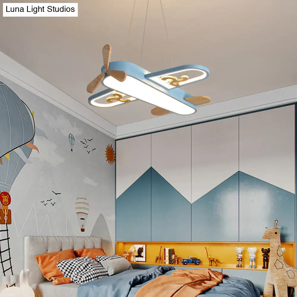 DecorBites™ Kids' Plane Acrylic Hanging Lamp LED Chandelier for Bedrooms