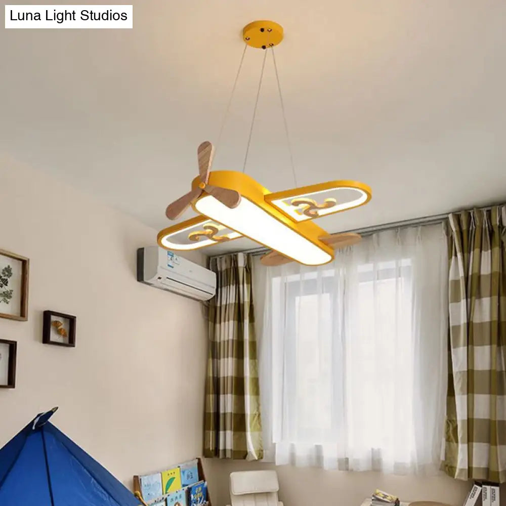 DecorBites™ Kids' Plane Acrylic Hanging Lamp LED Chandelier for Bedrooms