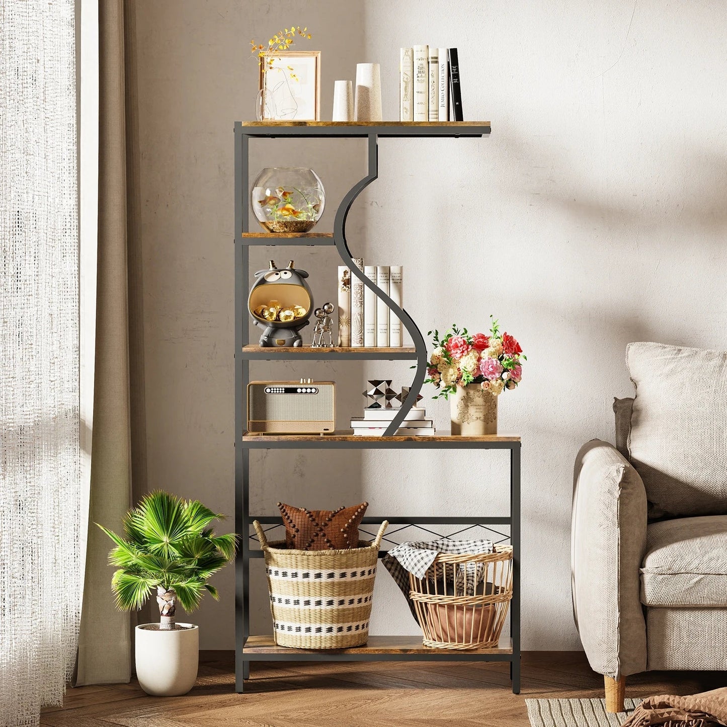 DecorBites™ Large 5-Tier Industrial Plant Stand Shelf