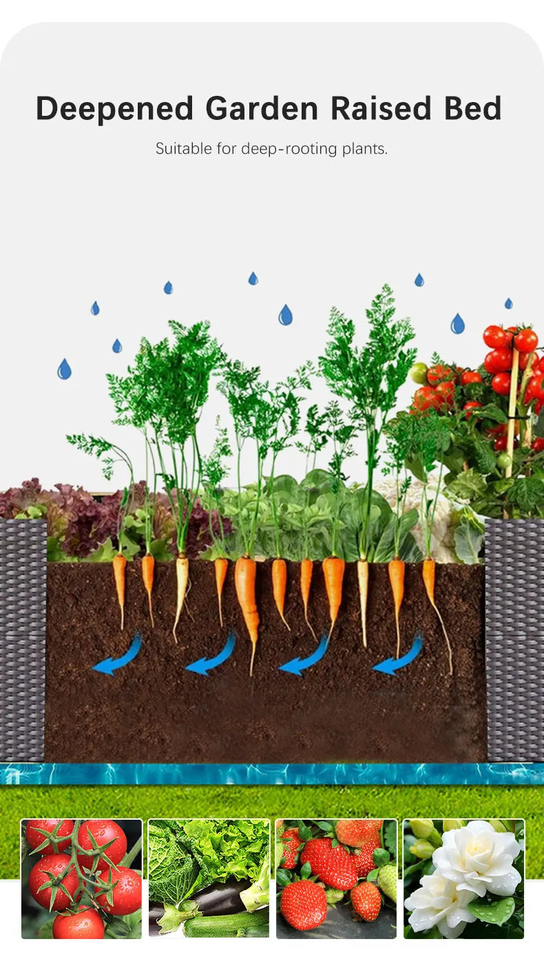 DecorBites™ Large Plastic Flower Pot for Indoor & Outdoor Gardening