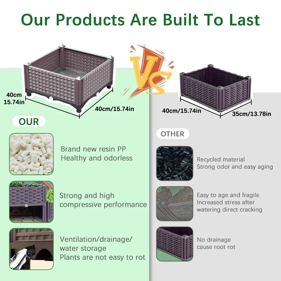 DecorBites™ Large Plastic Flower Pot for Indoor & Outdoor Gardening
