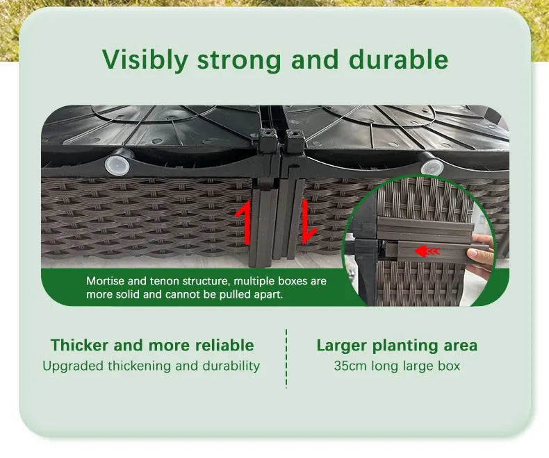DecorBites™ Large Plastic Flower Pot for Indoor & Outdoor Gardening