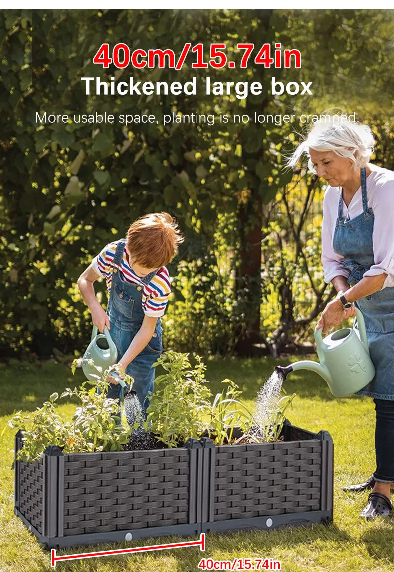 DecorBites™ Large Plastic Flower Pot for Indoor & Outdoor Gardening