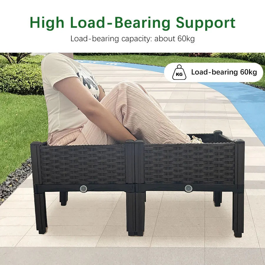 DecorBites™ Large Plastic Flower Pot for Indoor & Outdoor Gardening