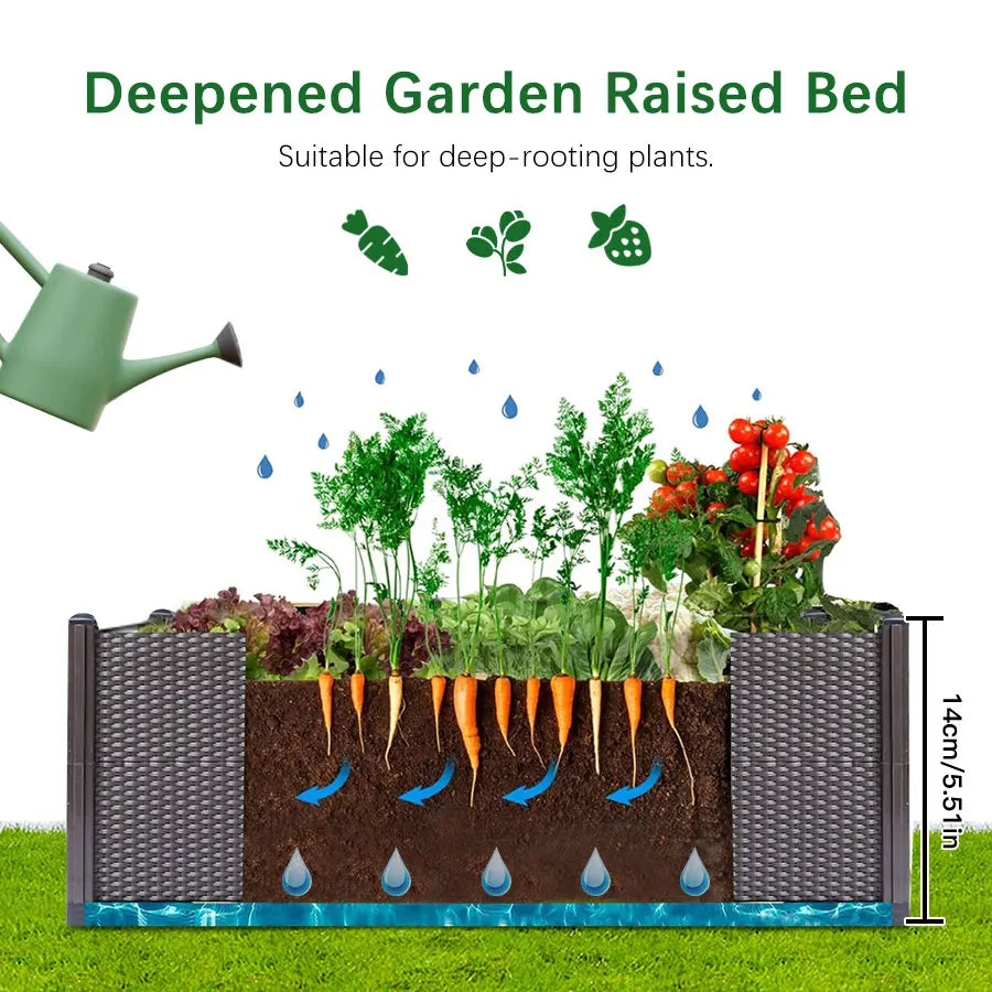 DecorBites™ Large Plastic Flower Pot for Indoor & Outdoor Gardening