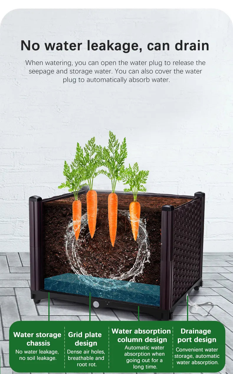 DecorBites™ Large Plastic Flower Pot for Indoor & Outdoor Gardening