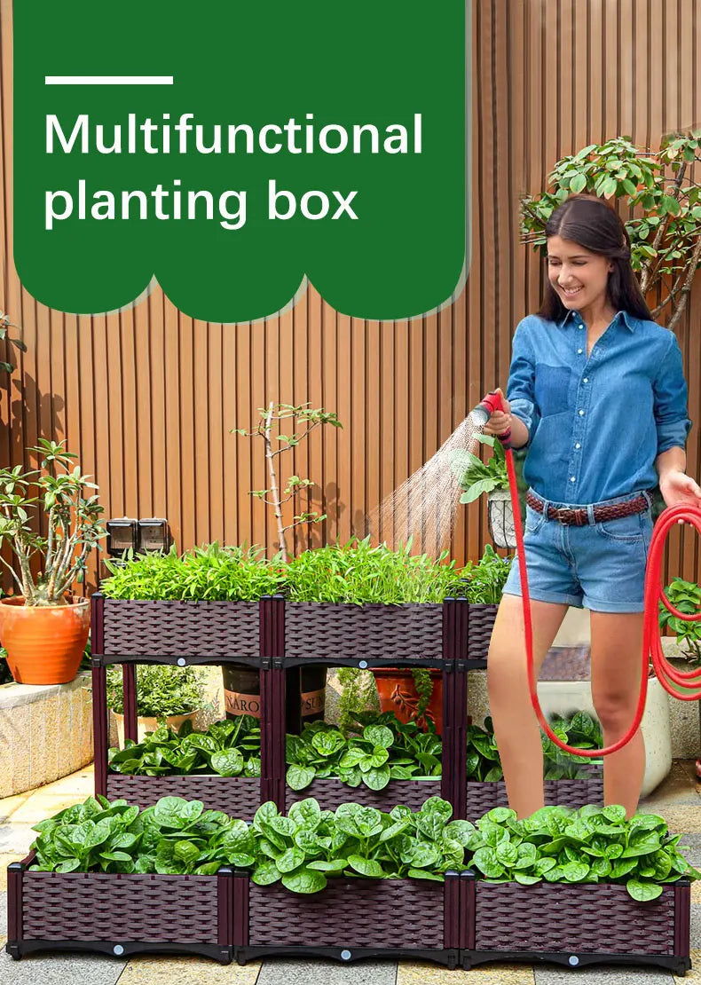 DecorBites™ Large Plastic Flower Pot for Indoor & Outdoor Gardening